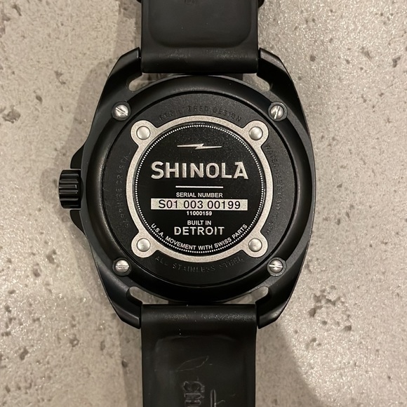 Men’s Shinola Watch, Black Face & Band - Picture 4 of 5